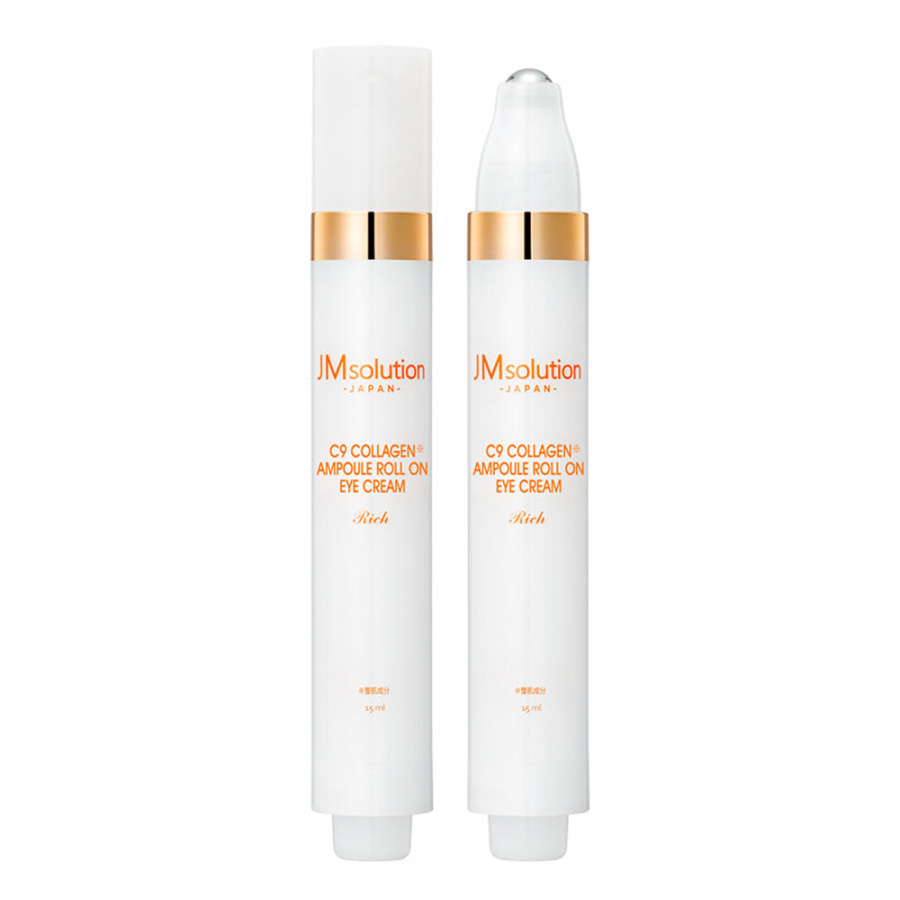 Крем-роллер для век с коллагеном C9 Collagen Ampoule Roll On Eye Cream AD Rich 15мл JMSOLUTION фото 1