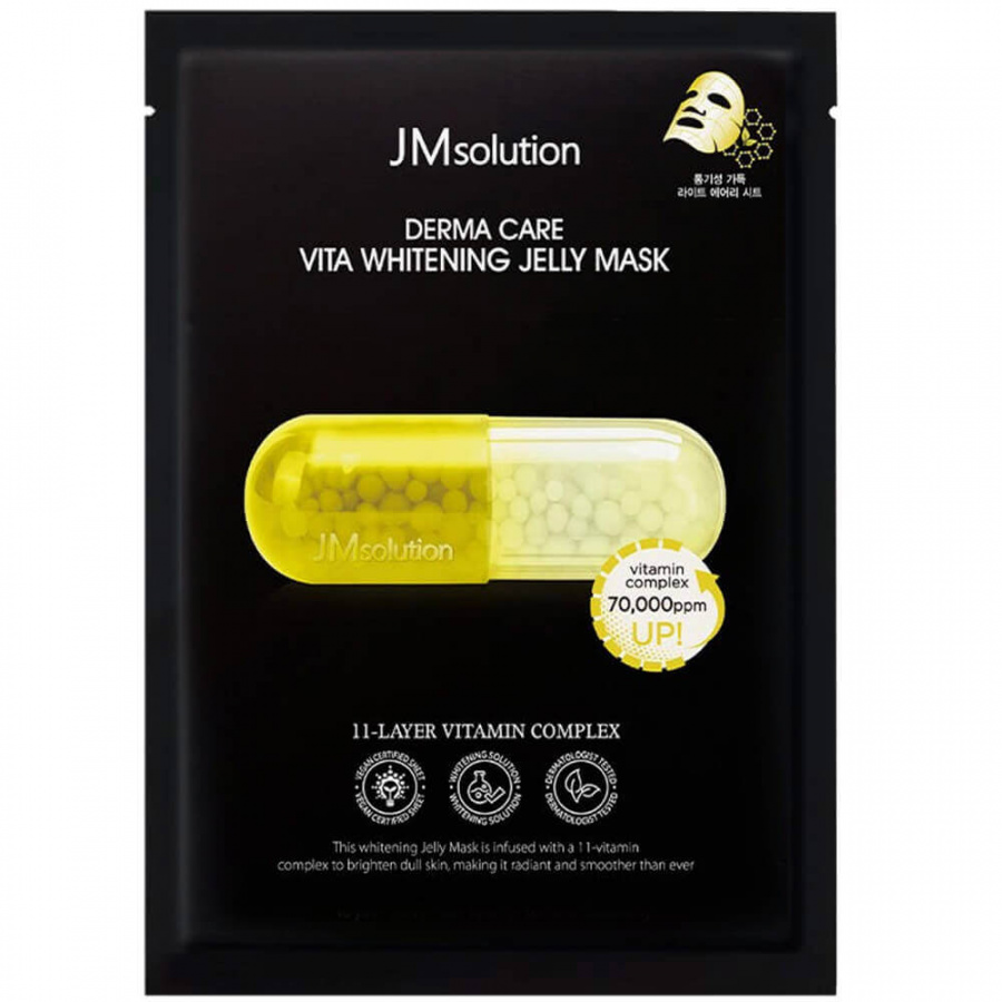 Осветляющая тканевая маска-желе с глутатионом Derma Care Vita Whitening Jelly Mask 30 мл JMSOLUTION фото 1
