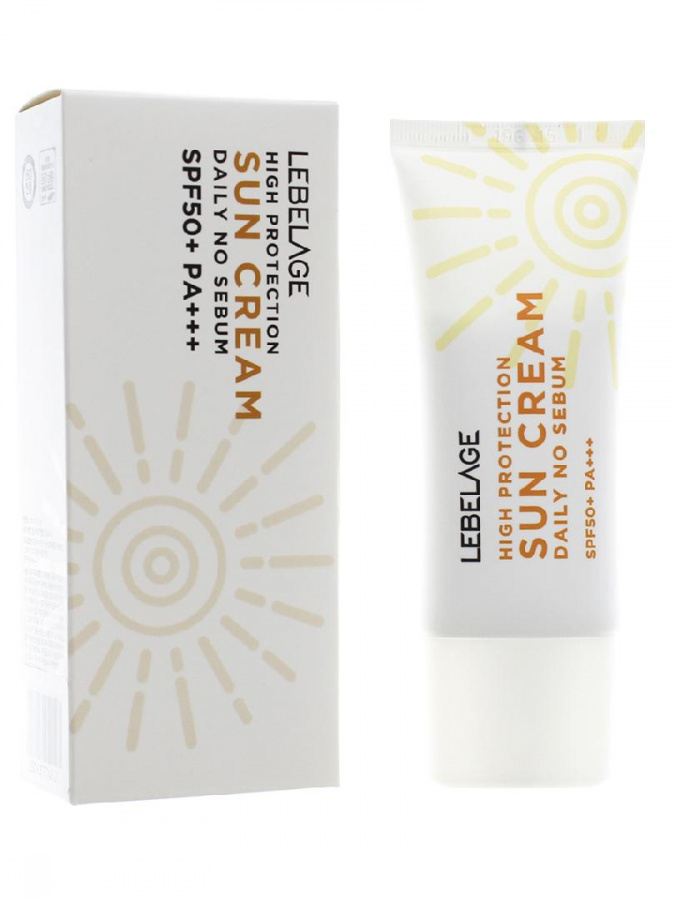 Крем солнцезащитный для жирной кожи High Protection Daily No Sebum Sun Cream 30мл Lebelage фото 1
