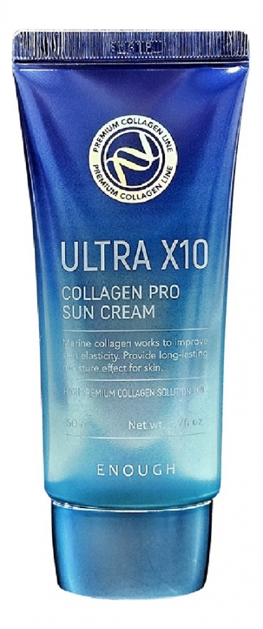 Солнцезащитный крем с морским коллагеном Ultra X10 Collagen Pro Sun Cream 50 г ENOUGH фото 1