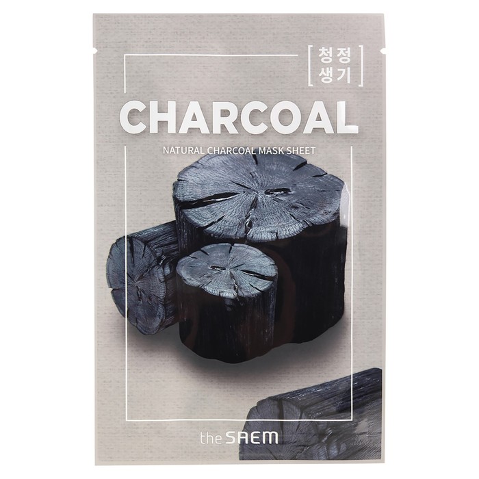 Тканевая маска с древесным углем Natural Charcoal Mask Sheet 21мл THE SAEM фото 1