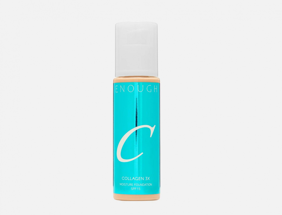 Увлажняющий тональный крем с коллагеном тон 20 Collagen 3X Moisture Foundation SPF15 100мл ENOUGH фото 1