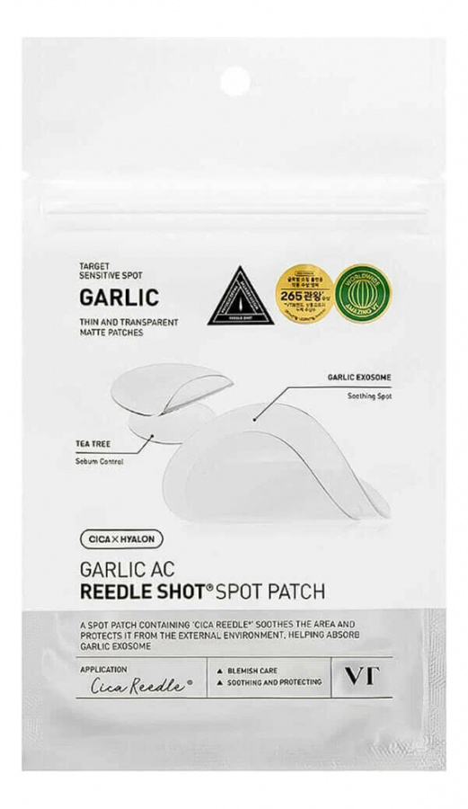Патчи от акне с экзосомами чеснока и микроиглами Garlic AC Reedle Shot Spot Patch 48 шт VT COSMETICS фото 1