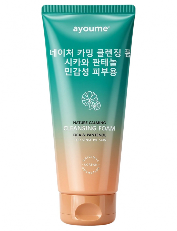 Пенка для лица с центеллой и пантенолом Calming Cleansing Foam Cica & Panthenol 100мл AYOUME фото 1