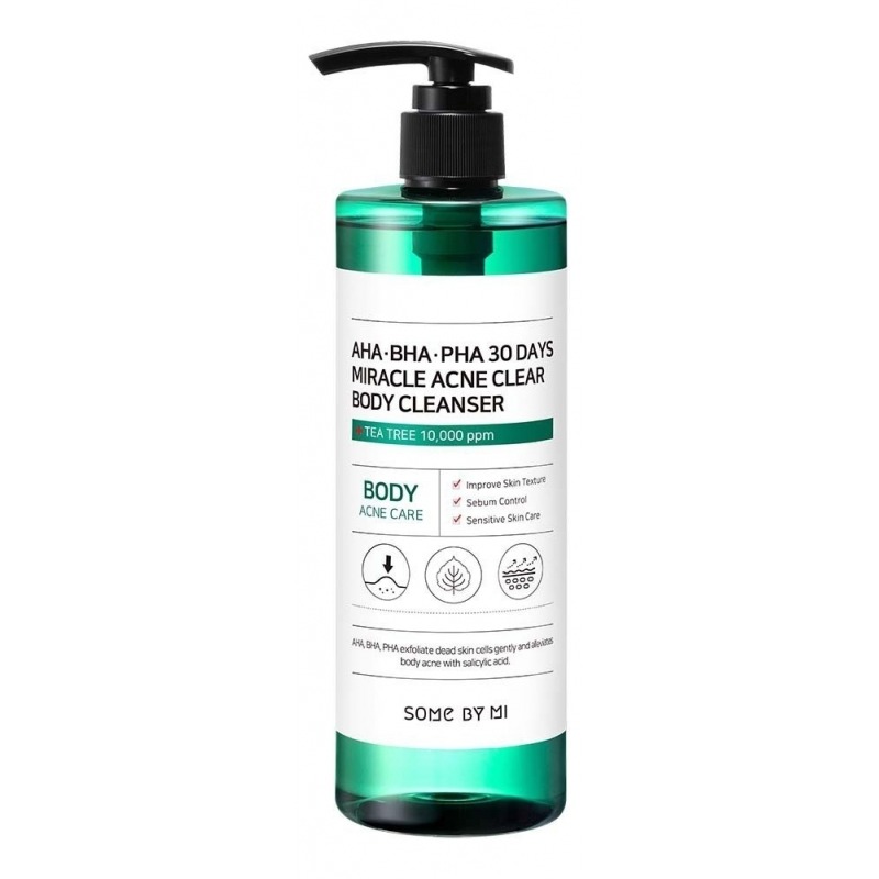 Гель для тела с кислотами AHA BHA PHA 30 Days Miracle Acne Clear Body Cleanser 400гр SOME BY MI фото 1