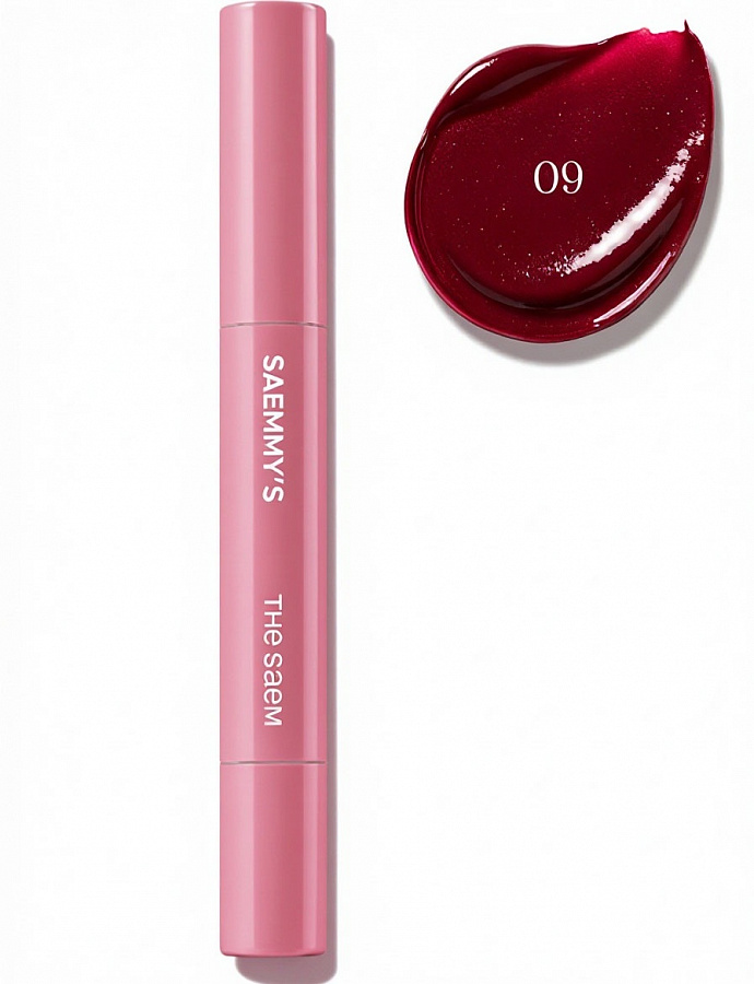 Бальзам оттеночный для губ 09 Saemmy's Syrup Shot Melting Balm 09 Cold Cherry 1,8г THE SAEM фото 2